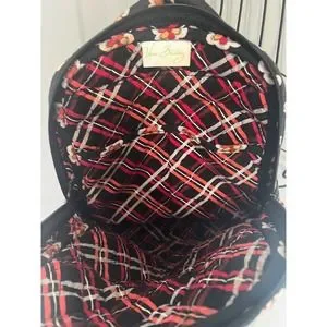 Vera Bradley Black and Red Quilted Backpack s-l400.jpg main image 2